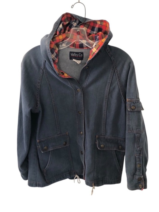 Valley Co Jackets & Blazers - Vintage 70’s-80’s Denim Workwear Chore Jacket Cotton Plaid Lining Women’s Large